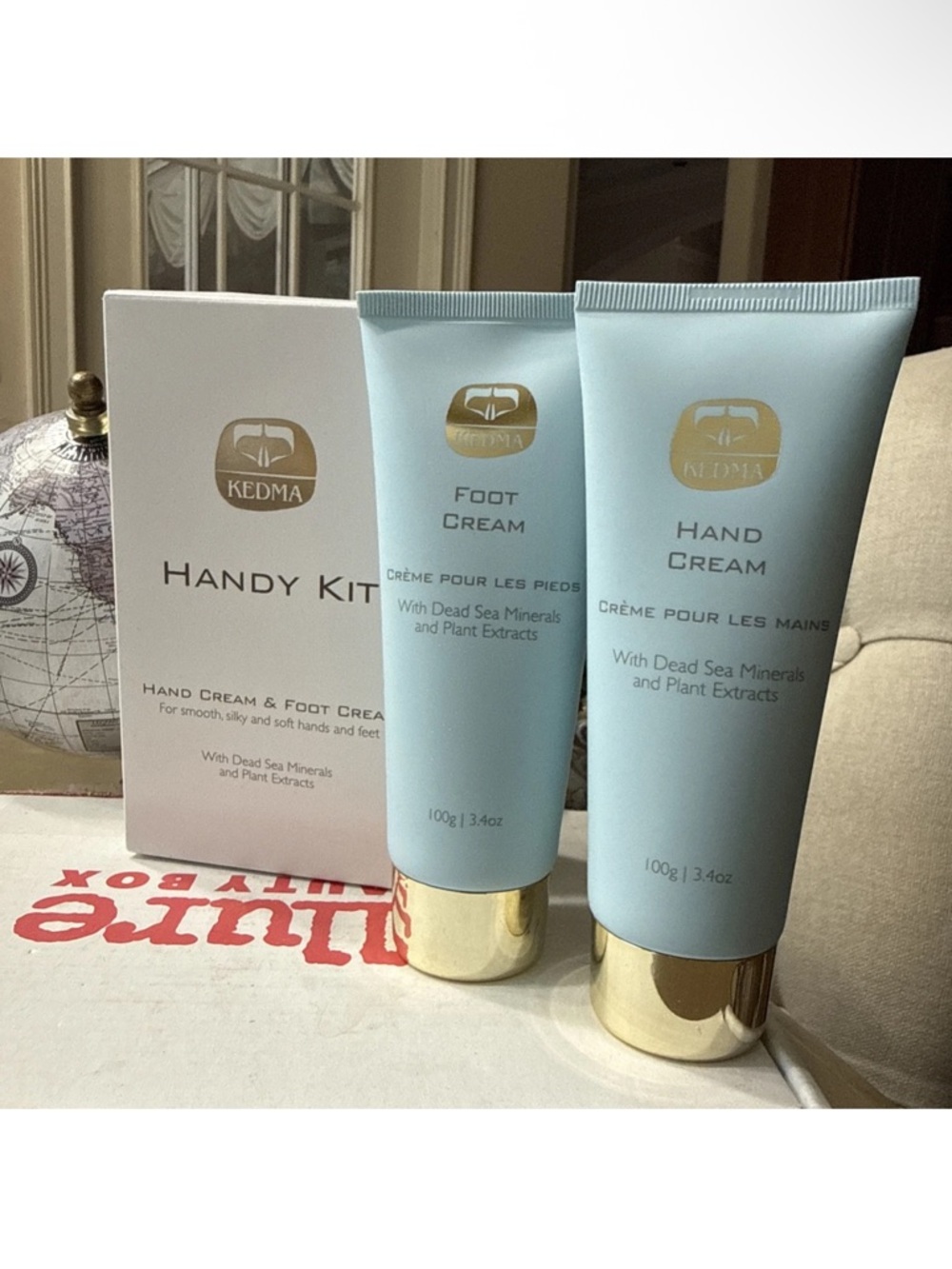 NEW KEDMA Hand & Foot Cream Set – Daily Moisturizing Creams, 3.4 oz.